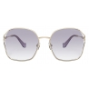 Miu Miu - Miu Miu Logo Sunglasses - Oversize - Pale Gold Lilac - Sunglasses - Miu Miu Eyewear