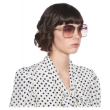 Miu Miu - Occhiali Miu Miu Logo - Oversize - Oro Rosa Sfumate - Occhiali da Sole - Miu Miu Eyewear