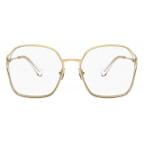 Miu Miu - Miu Miu Logo Sunglasses - Oversize - Gold - Sunglasses - Miu Miu Eyewear