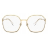 Miu Miu - Occhiali Miu Miu Logo - Oversize - Oro - Occhiali da Sole - Miu Miu Eyewear