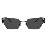 Miu Miu - Miu Miu Logo Sunglasses - Geometric - Black - Sunglasses - Miu Miu Eyewear