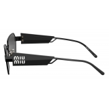 Miu Miu - Occhiali Miu Miu Logo - Geometrico - Nero - Occhiali da Sole - Miu Miu Eyewear