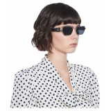 Miu Miu - Occhiali Miu Miu Logo - Geometrico - Oro Pallido Adresia - Occhiali da Sole - Miu Miu Eyewear