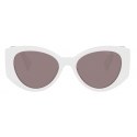 Miu Miu - Occhiali Miu Miu Logo - Ovale - Ghiaccio Opalino Grigio Scuro - Occhiali da Sole - Miu Miu Eyewear