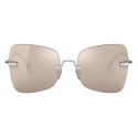 Miu Miu - Occhiali Miu Miu Manière - Squadrata - Argento Oro Bianco - Occhiali da Sole - Miu Miu Eyewear