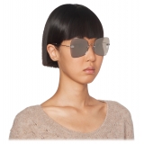 Miu Miu - Occhiali Miu Miu Manière - Squadrata - Argento Oro Bianco - Occhiali da Sole - Miu Miu Eyewear