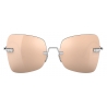 Miu Miu - Miu Miu Manière Sunglasses - Square - Silver Rose Gold - Sunglasses - Miu Miu Eyewear