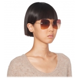 Miu Miu - Miu Miu Manière Sunglasses - Square - Brass Gradient Black Cherry - Sunglasses - Miu Miu Eyewear
