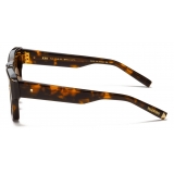 Valentino - Occhiale da Sole Squadrato in Acetato con Stud - Marrone Havana - Valentino Eyewear