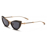 Valentino - Cat-Eye Titanium and Acetate Frame Sunglasses with Stud - Black Gray - Valentino Eyewear