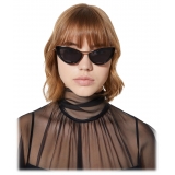 Valentino - Cat-Eye Titanium and Acetate Frame Sunglasses with Stud - Black Gray - Valentino Eyewear