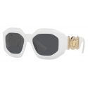 Versace - Sunglasses Maxi Medusa Biggie Squared - White - Sunglasses - Versace Eyewear