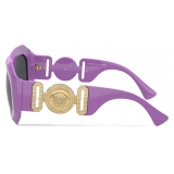 Versace - Occhiale da Sole Squadrati Maxi Medusa Biggie - Lilla - Occhiali da Sole - Versace Eyewear