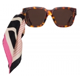 Linda Farrow - Amber D-Frame Sunglasses in Tortoiseshell - LFL1001C2SUN - Linda Farrow Eyewear