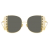Linda Farrow - Amelia Oversized Sunglasses in Yellow Gold- LFL1003C2SUN - Linda Farrow Eyewear