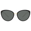 Linda Farrow - Angelica Cat-Eye Sunglasses in Black - LFL1019C6SUN - Linda Farrow Eyewear