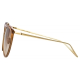 Linda Farrow - Angelica Cat-Eye Sunglasses in Brown - LFL1019C8SUN - Linda Farrow Eyewear