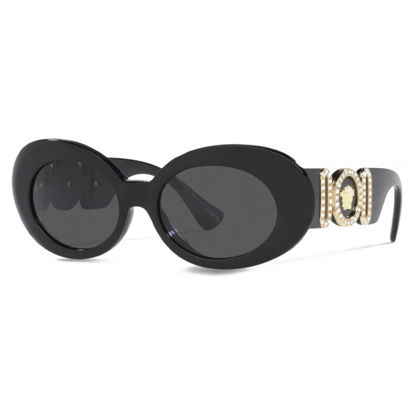 Versace - Occhiale da Sole Ovali Medusa Biggie - Nero - Occhiali da Sole - Versace Eyewear
