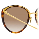 Linda Farrow - Angelica Cat-Eye Sunglasses in Tortoiseshell - LFL1019C7SUN - Linda Farrow Eyewear