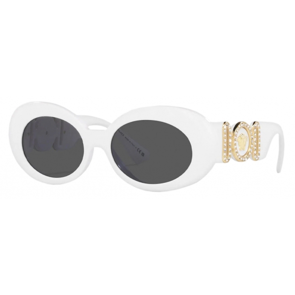 Versace - Sunglasses Medusa Biggie Oval - White - Sunglasses - Versace Eyewear