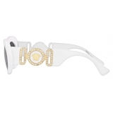 Versace - Occhiale da Sole Ovali Medusa Biggie - Bianco - Occhiali da Sole - Versace Eyewear