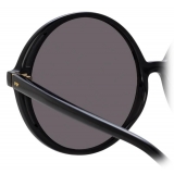 Linda Farrow - Bianca Round Sunglasses in Black - LFL989C1SUN - Linda Farrow Eyewear