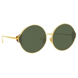 Linda Farrow - Carousel Round Sunglasses in Yellow Gold - LFL896C10SUN - Linda Farrow Eyewear