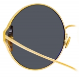 Linda Farrow - Carousel Round Sunglasses in Yellow Gold - LFL896C10SUN - Linda Farrow Eyewear