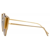 Linda Farrow - Carrie Cat-Eye Sunglasses in Yellow Gold - LFL843C2SUN - Linda Farrow Eyewear