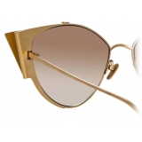 Linda Farrow - Carrie Cat-Eye Sunglasses in Yellow Gold - LFL843C2SUN - Linda Farrow Eyewear