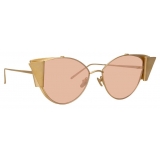 Linda Farrow - Carrie Cat-Eye Sunglasses in Yellow Gold - LFL843C3SUN - Linda Farrow Eyewear