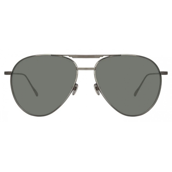 Linda Farrow - Carter Aviator Sunglasses in Nickel - LFL999C7SUN - Linda Farrow Eyewear