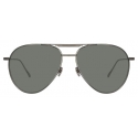 Linda Farrow - Carter Aviator Sunglasses in Nickel - LFL999C7SUN - Linda Farrow Eyewear