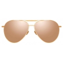 Linda Farrow - Carter Aviator Sunglasses in Rose Gold - LFL999C5SUN - Linda Farrow Eyewear