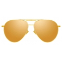 Linda Farrow - Carter Aviator Sunglasses in Yellow Gold - LFL999C2SUN - Linda Farrow Eyewear