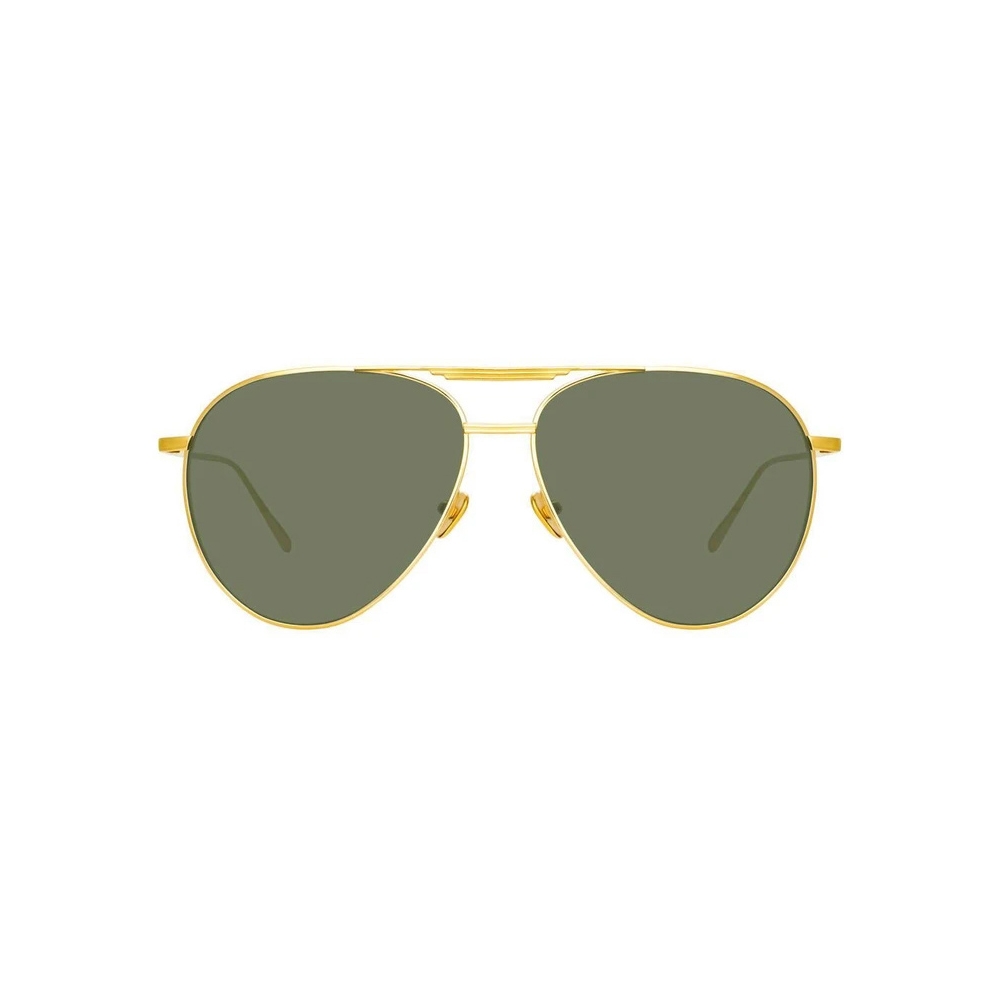 linda farrow carter aviator sunglasses in yellow gold lfl999c1sun linda farrow eyewear