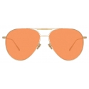 Linda Farrow - Carter Aviator Sunglasses in Yellow Gold - LFL999C4SUN - Linda Farrow Eyewear