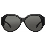 Linda Farrow - Occhiali da Sole Oversized Christie in Nero - LFL1073C1SUN - Linda Farrow Eyewear