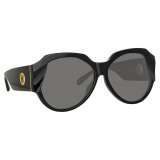 Linda Farrow - Occhiali da Sole Oversized Christie in Nero - LFL1073C1SUN - Linda Farrow Eyewear