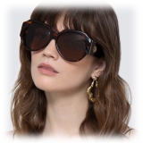 Linda Farrow - Occhiali da Sole Oversized Christie in Nero - LFL1073C1SUN - Linda Farrow Eyewear