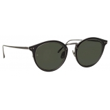 Linda Farrow - Cooper Oval Sunglasses in Nickel and Grey - LFL1048C2SUN - Linda Farrow Eyewear