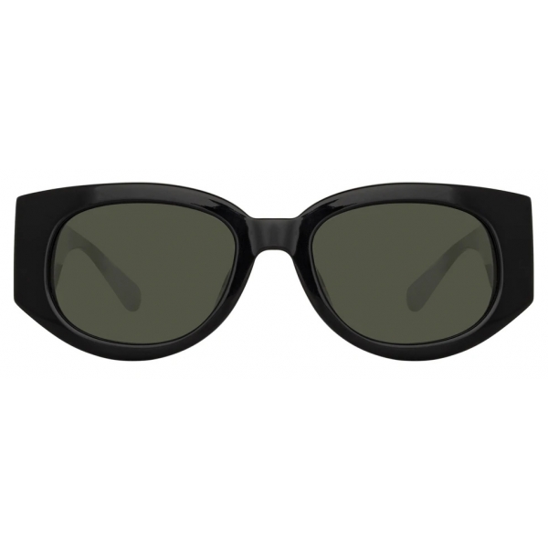 Linda Farrow - Debbie D-Frame Sunglasses in Black - LFL1059C1SUN - Linda Farrow Eyewear