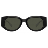 Linda Farrow - Debbie D-Frame Sunglasses in Black - LFL1059C1SUN - Linda Farrow Eyewear