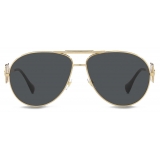 Versace - Occhiale da Sole Pilot Medusa Biggie - Oro - Occhiali da Sole - Versace Eyewear