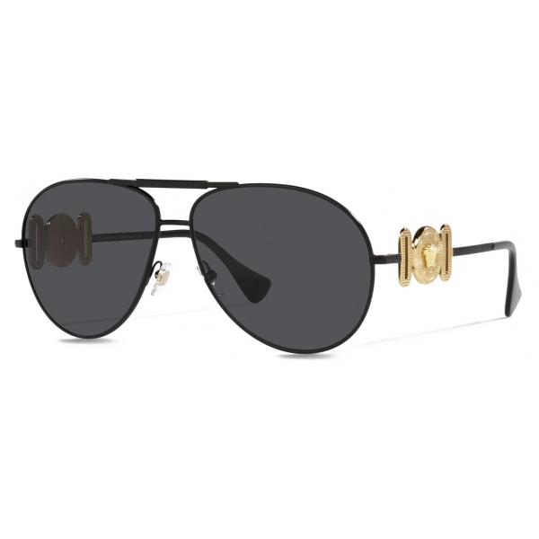 Versace - Sunglasses Pilot Medusa Biggie - Matte Black - Sunglasses - Versace Eyewear