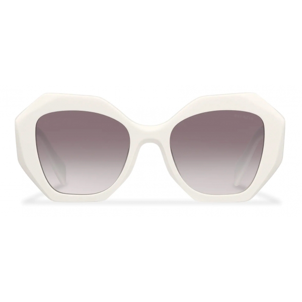 Prada - Prada Symbole - Oversized Geometric Sunglasses - Chalky White - Prada Collection - Sunglasses - Prada Eyewear