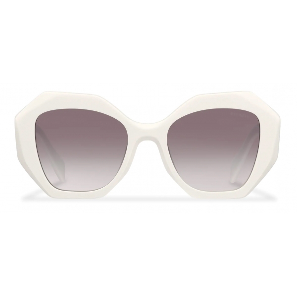 Prada - Prada Symbole - Oversized Geometric Sunglasses - Chalky White ...