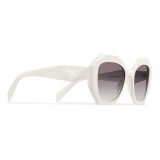 Prada - Prada Symbole Collection - Occhiali Geometrico Oversized - Talco - Prada Collection - Occhiali da Sole - Prada Eyewear