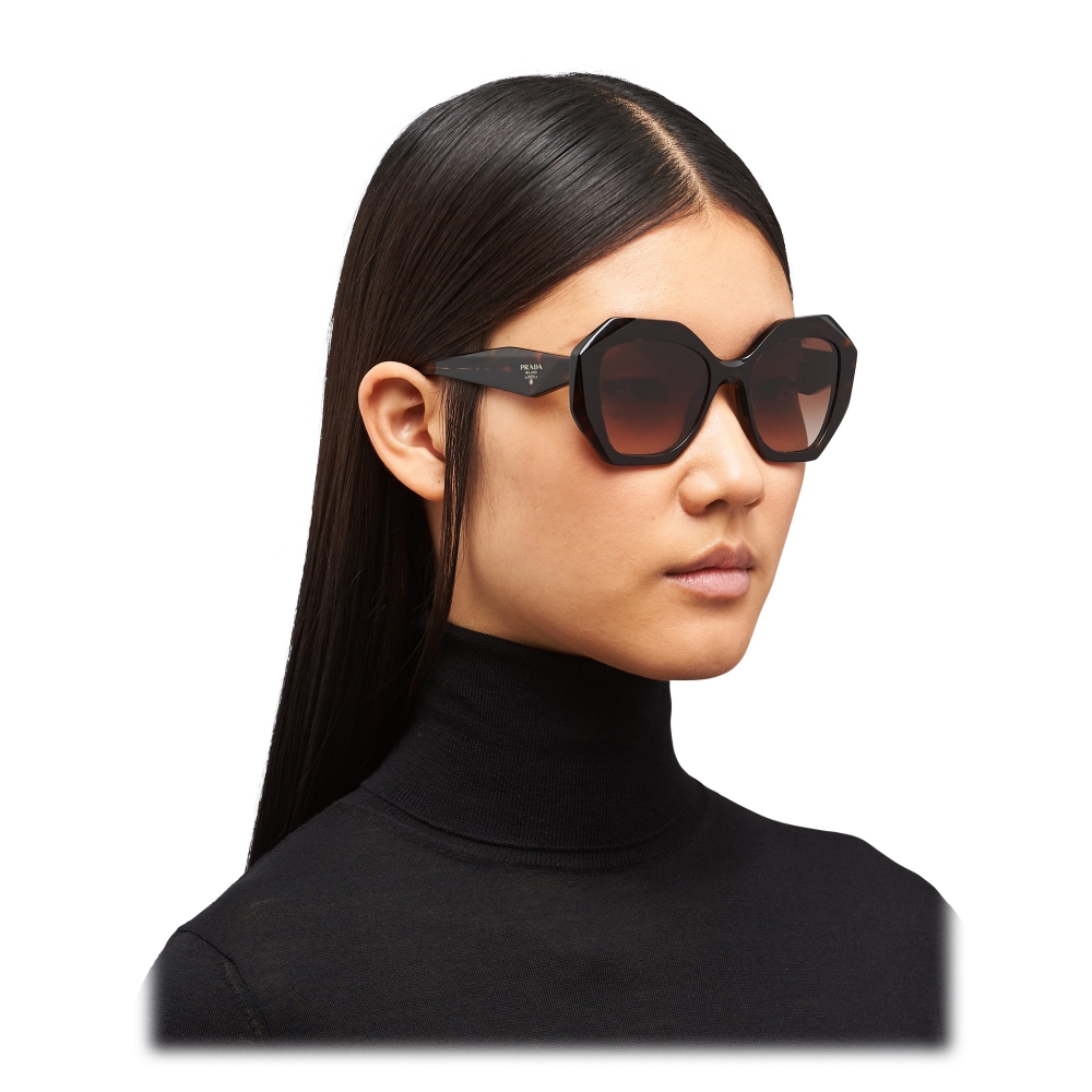 Prada - Prada Symbole - Oversized Geometric Sunglasses - Tortoiseshell ...