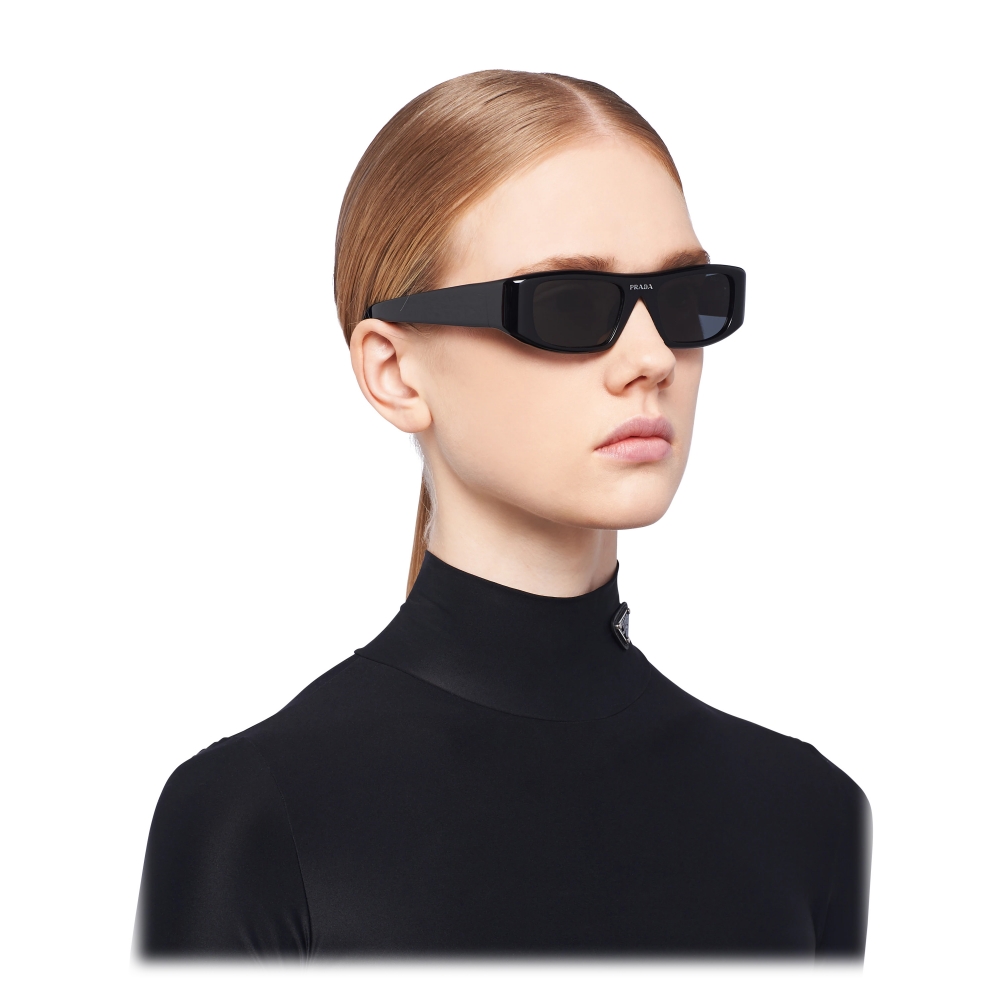 Prada - Prada Runway - Rectangular Sunglasses - Black - Prada Collection -  Sunglasses - Prada Eyewear - Avvenice